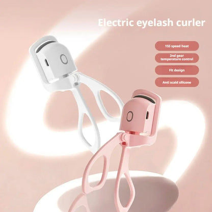 Rechargeable Curler With Silicone Pads Eyelash Electric Heated Curler Natural Looking Curls Portable Lash Styling Makeup Tool