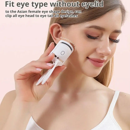 Rechargeable Curler With Silicone Pads Eyelash Electric Heated Curler Natural Looking Curls Portable Lash Styling Makeup Tool
