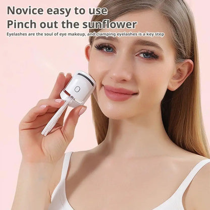 Rechargeable Curler With Silicone Pads Eyelash Electric Heated Curler Natural Looking Curls Portable Lash Styling Makeup Tool
